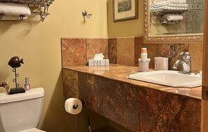 Bunkroom ensuite bathroom with new walk-in shower.