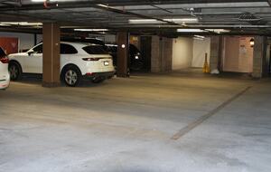 Red Stag Lodge private heated garage.