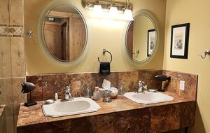 Master bedroom ensuite bathroom with new walk-in shower.