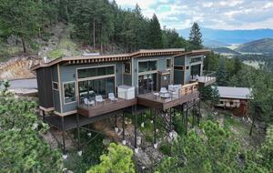 Zen Treehouse with Glamping Tent Area (lower right).