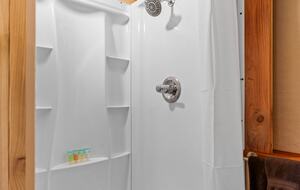 Glamping Tent shower with hot/cold running water (seasonal)