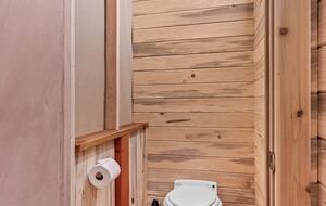 Glamping tent toilet