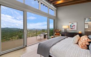 View from guest bedroom with private deck