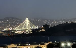 Night View Bay Bridge from Front Deck