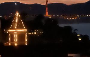 Night View Golden Gate Bridge and Ghirardelli Square