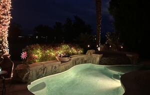 Evening view of the pool