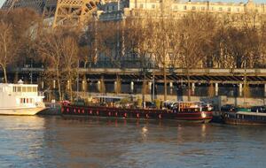 Luxury Houseboat at the Foot of the Eiffel Tower - Paris, France