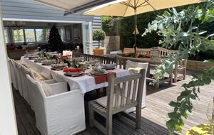 Rear courtyard (one of two separate outdoor dining spaces)