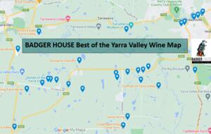 Map of the Best wineries in the Yarra Valley