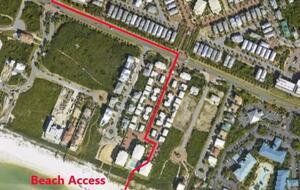 Short walk from condo to access nearby private beach!