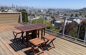roof deck with 300 degree views of San Francisco