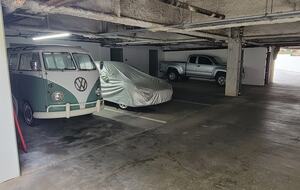 Covered and gated parking garage