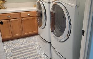 Large capacity washer and dryer and large laundry sink