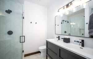 Full Bath that services the bunk room