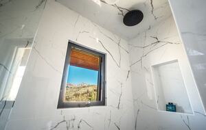 Steam shower with 2 heads