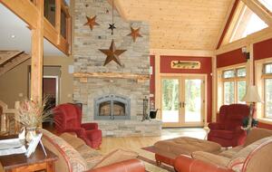 large room with beautiful views of the lake