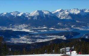 Frisco and Lake Dillon view from Keystone Ski Area