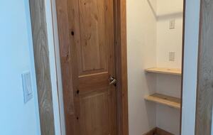 Lower level closet space for guest bedroom #3