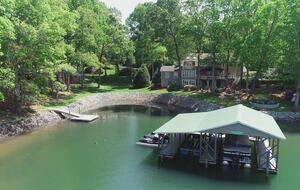 View of the dock and quiet cove