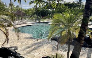 Beautiful pool, spa and fitness room on property