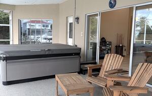 Lanai, screened-in back patio