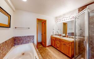 Comfortable master bath (main floor en suite)