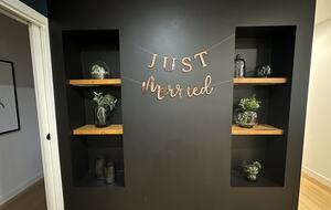 Our Just Married sign available for use