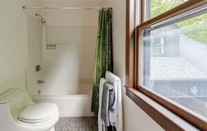 Guest shower and bathtub