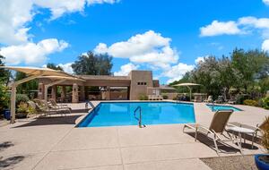 Heated community pool and spa