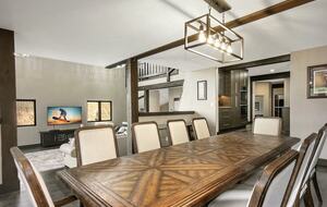 Ding room overlooking living room