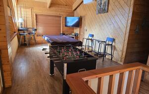 Upper Floor Loft/Game Room - Pool Table - Foosball