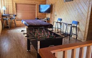 Upper Floor Loft/Game Room - Pool Table - Foosball