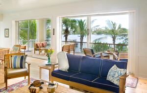 Living area opens to the west facing porch