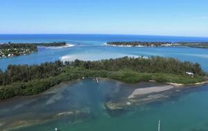 Our private island on the east side looking west toward the gulf