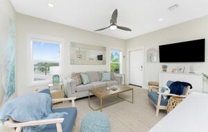 Spacious Living Room with Smart TV