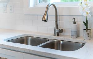 New Kitchen with Dual Undermount Sinks