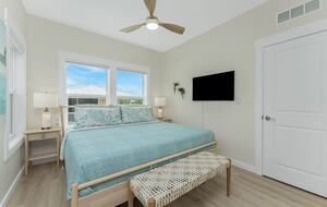 Primary Bedroom has King Bed and SMART TV