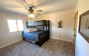 Upstairs bunk room with twin pull-out trundle