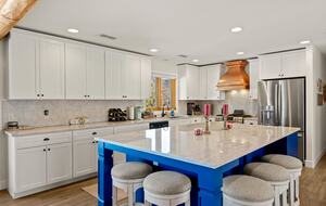 Kitchen with large island and seating for 5