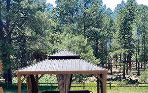Outdoor hot tub and gazebo