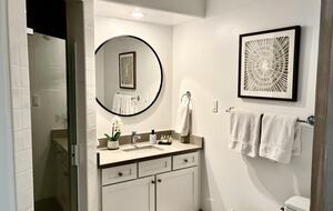 Guest bathroom. Remodeled 2024.