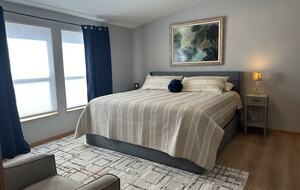 Master bedroom with king size bed