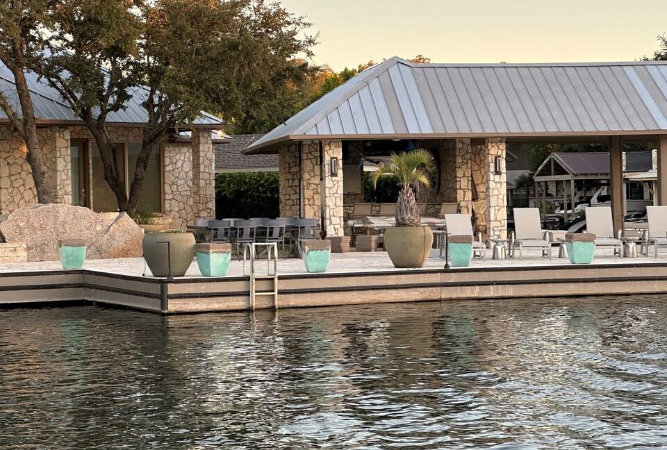 Waterfront Luxury on Lake LBJ | Dock, Outdoor Kitchen & Sunset Views - Horseshoe Bay, Texas