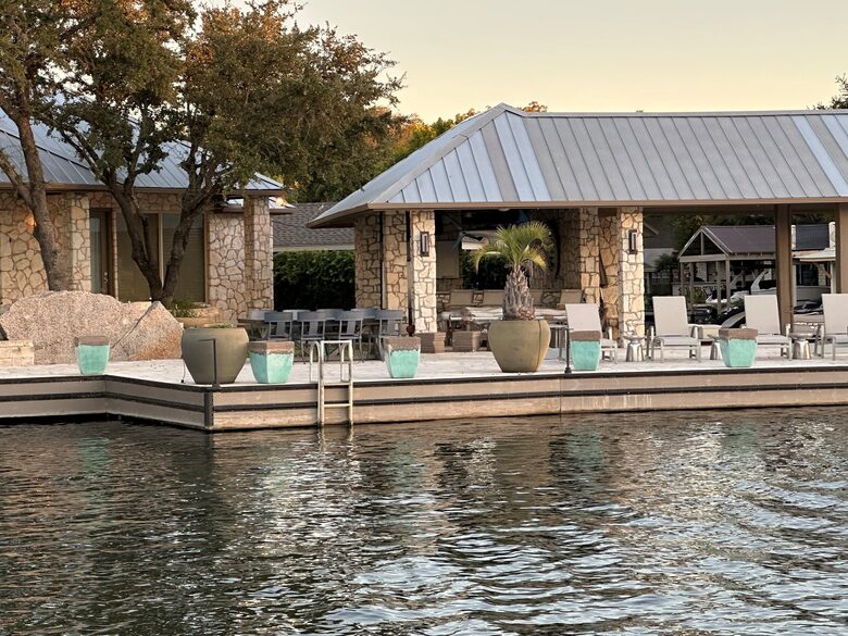 Waterfront Luxury on Lake LBJ | Dock, Outdoor Kitchen & Sunset Views - Horseshoe Bay, Texas