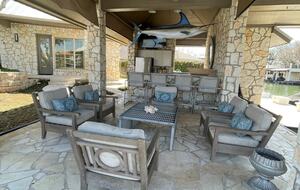 Waterfront Luxury on Lake LBJ | Dock, Outdoor Kitchen & Sunset Views - Horseshoe Bay, Texas