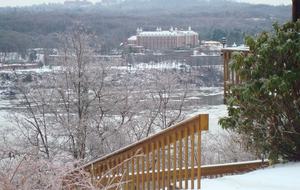 Winter. Culinary Institute across the river.
