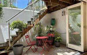 Seating area on the way to the garden