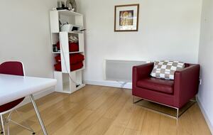 Garden Studio/Office with desk and armchair