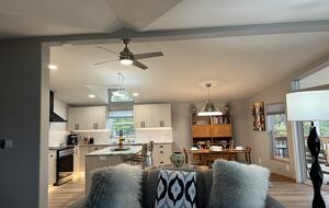 viewing the kitchen from the living room