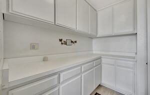 Laundry room and extra towels/blankets.